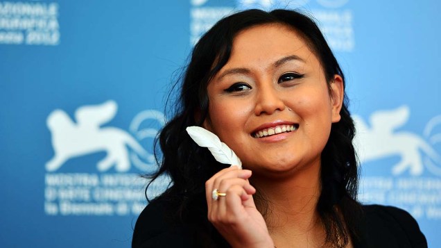 A atriz chinesa Zhang Min durante o 69º Festival de Cinema de Veneza, em 05/09/2012