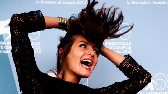 A atriz francesa Carole Combes durante o 69º Festival de Cinema de Veneza, em 03/09/2012