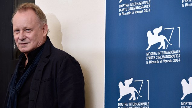 O ator Stellan Skarsgard durante o 71º Festival de Veneza, na Itália