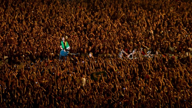 Vista geral do Show da banda Foo Fighters no primeiro dia do Lollapalooza Brasil, no Jockey Club de São Paulo, em 07/04/2012