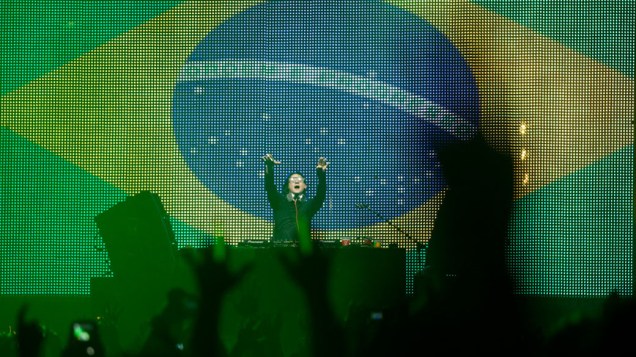 Skrillex no último dia do Lollapalooza Brasil, no Jockey Club de São Paulo, em 08/04/2012