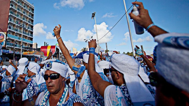 Bloco Filhos de Gandhy no Circuito Barra-Ondina do Carnaval 2014 de Salvador