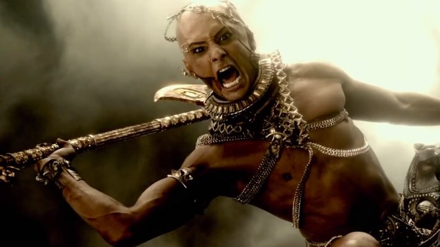 Rodrigo Santoro no filme 300 - A Ascensão do Império, que mostra a transformação de Xerxes, seu personagem