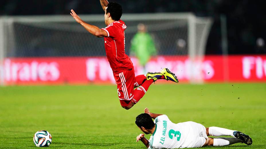 Bayern de Munique contra Raja Casablanca durante a final do Mundial de Clubes no Grand Stade de Marrakech (Marrocos)