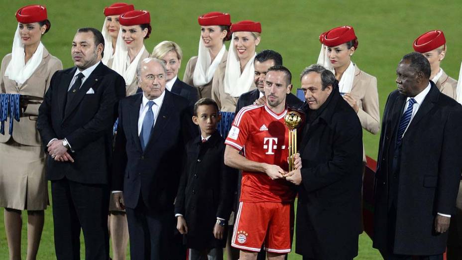 Frank Ribery é eleito melhor jogador do Mundial de Clubes da Fifa 2013, em Marrocos, neste sábado (21)