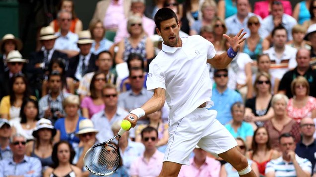 <!--StartFragment--><br><br> Novak Djokovic durante a partida final do torneio de tênis de Wimbledon contra Rafael Nadal, Londres<br><!--EndFragment-->