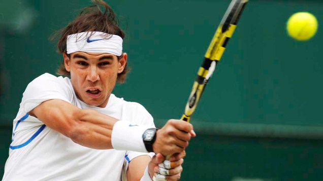 <!--StartFragment--><br><br> Rafael Nadal durante a partida final do torneio de tênis de Wimbledon contra Novak Djokovic, Londres<br><!--EndFragment-->