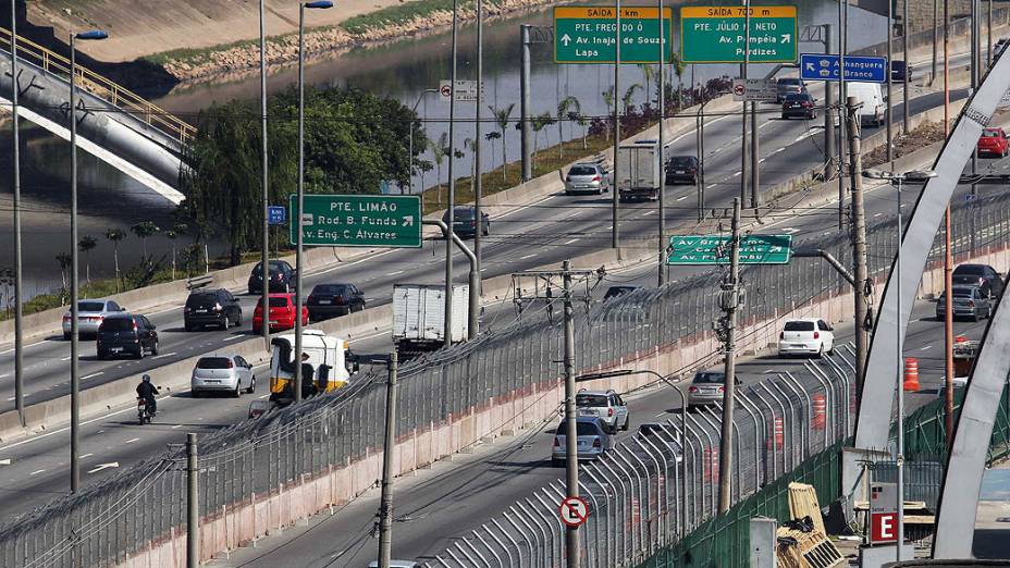 Trecho da marginal Tietê que será utilizado na prova de Indy