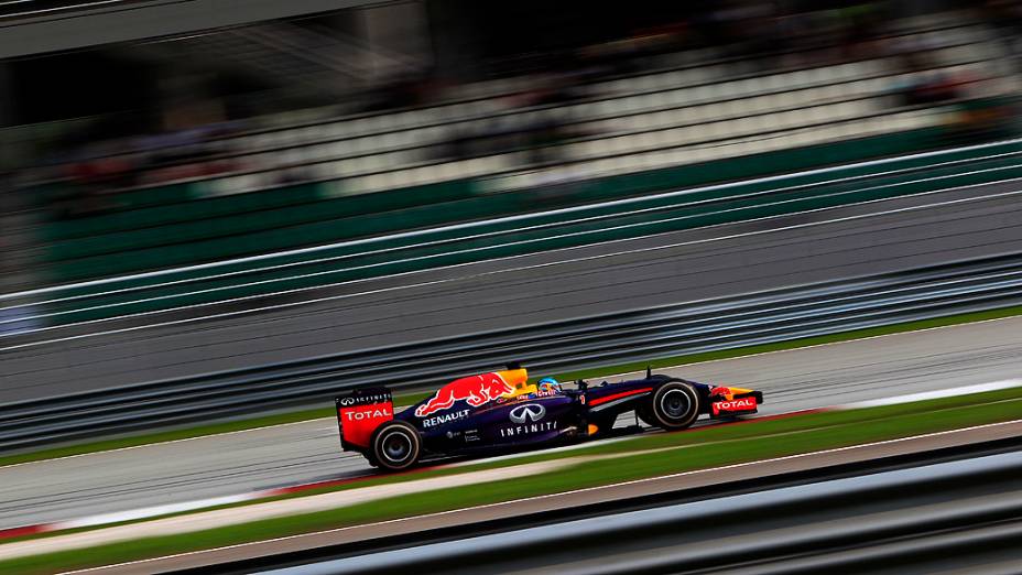 Sebastian Vettel (Red Bull) completou o pódio em terceiro lugar no Grande Prêmio da Malásia de Fórmula 1, no circuito de Sepang