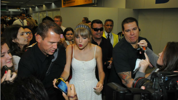 Taylor Swift desembarca no Rio de Janeiro