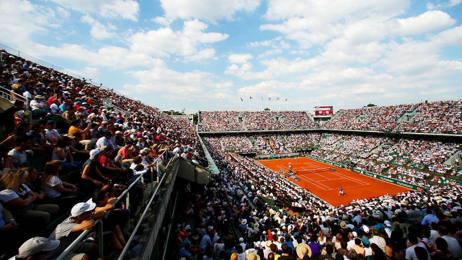 Aberto de tênis da França no estádio de Roland Garros, em Paris