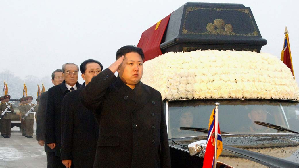 Kim Jong-Un acompanha o cortejo fúnebre de Kim Jong-Il, Coreia do Norte