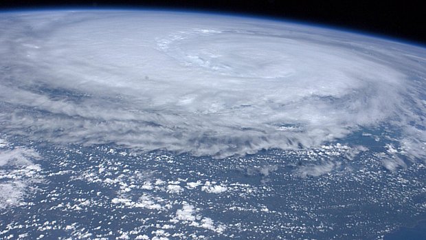 Imagem do furacão irene pelo Centro Goddard Space Flight, da Nasa