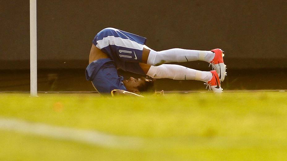 Neymar durante amistoso realizado no estádio do Morumbi, em São Paulo