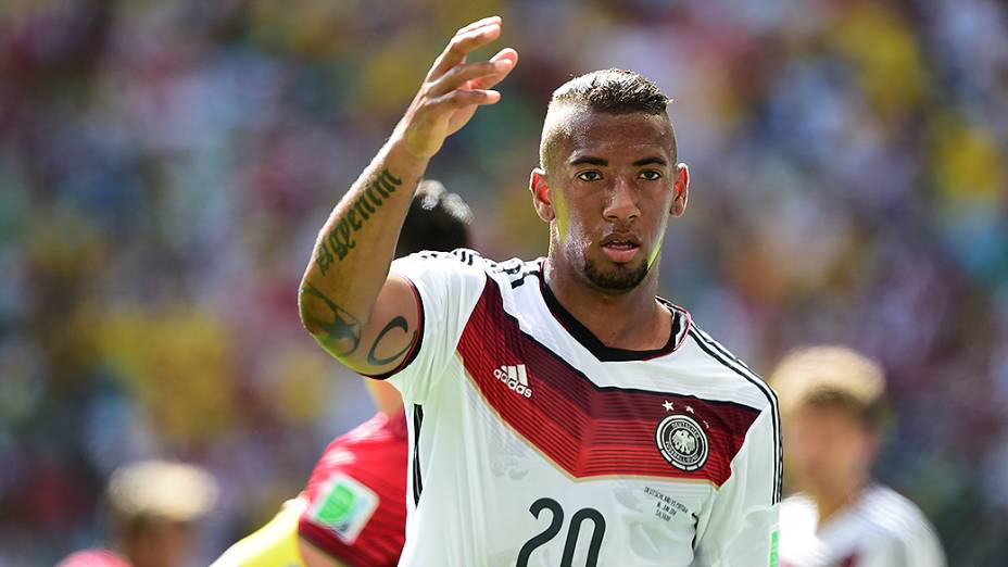 Jerome Boateng, da Alemanha, durante o jogo contra Portugal na Arena Fonte Nova, em Salvador