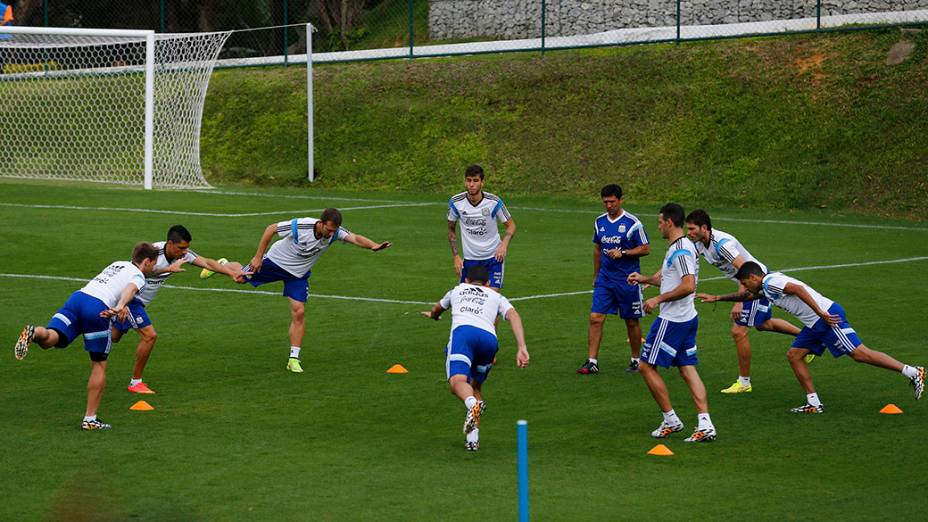 Seleção da Argentina durante o treino, em Belo Horizonte, Minas Gerais