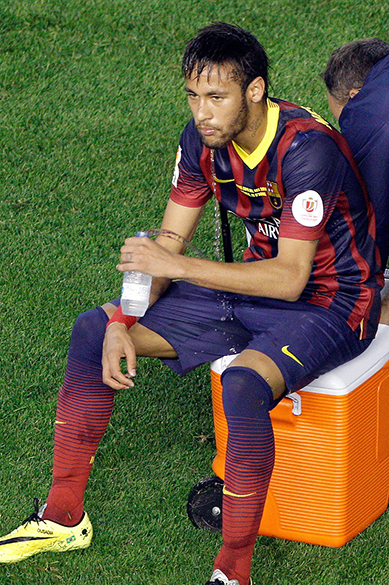 Neymar após a derrota do Barcelona contra o Real Madrid na Copa do Rei