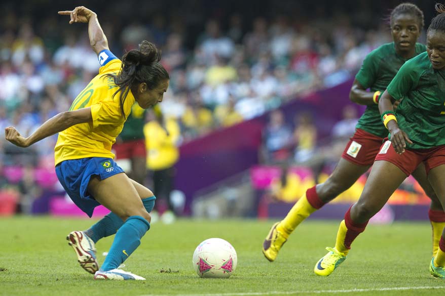 Partida entre Camarões e Brasil nos Jogos Olímpicos de Londres