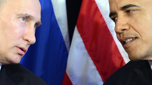 Vladimir Putin e Barack Obama, realizam encontro bilateral durante a reunião de cúpula do G20 no México