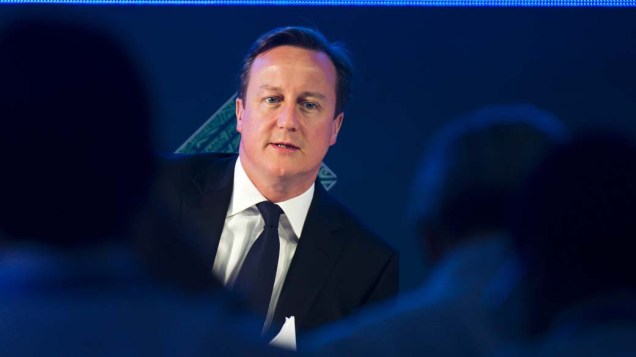 David Cameron, premiê britânico, durante o G20 em Los Cabos, no México