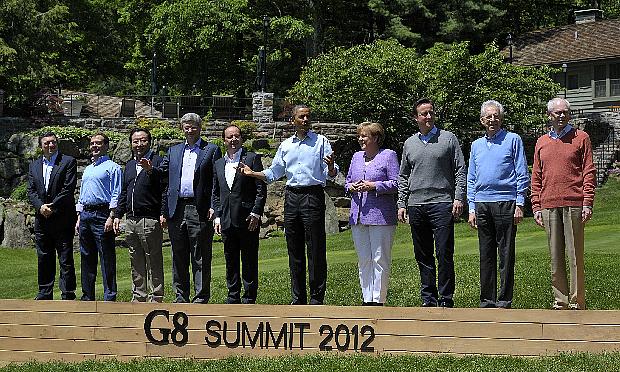 Chefes de estado reunidos em Camp David