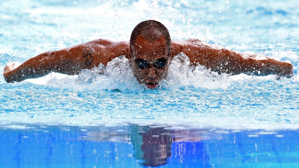 O nadador brasileiro Gabriel Mangabeira, recordista de medalhas nos Jogos Mundiais Militares com cinco ouros