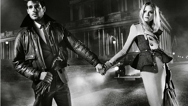 Gabriella Wilde e Roo Panes em foto de campanha da Burberry