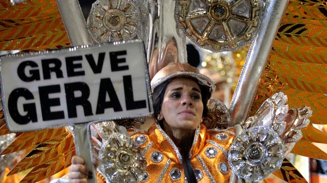 Desfile da Gaviões da Fiel, em São Paulo