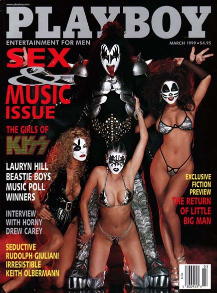 Gene Simmons, o 8º homem na capa de Playboy, em 1999
