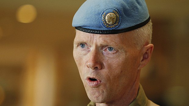 O chefe do grupo de observadores da ONU para a Síria, o general Robert Mood