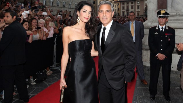 George Clooney e Amal Alamuddin no Celebrity Fight Night