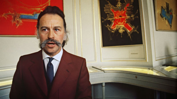 O pintor Georges Mathieu em 1971