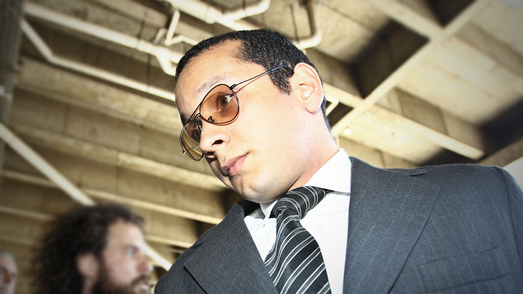 Gil Rugai chega para julgamento no Fórum da Barra Funda, em 2013