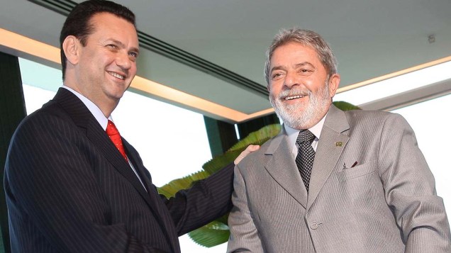 Lula recebendo Kassab no Palácio do Planalto em 2008