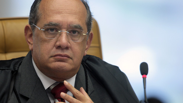O ministro Gilmar Mendes, no STF: primeiro voto contra a Lei da Ficha Limpa no julgamento que vai decidir o futuro da lei