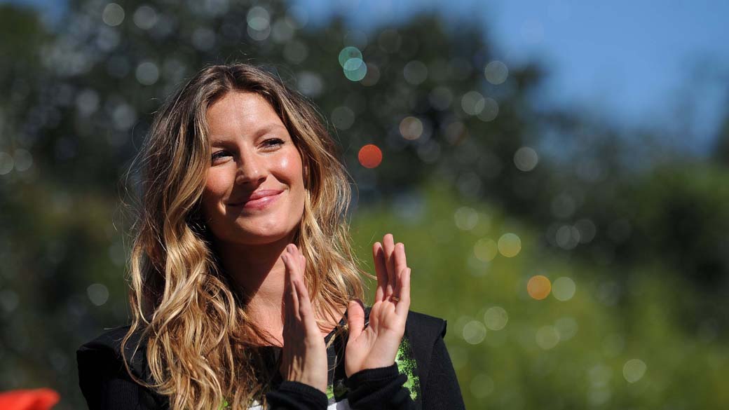 Desde 2009, Gisele é Embaixadora da Boa Vontade pelo Programa das Nações Unidas para o Meio Ambiente. Na foto, participou de evento no parque Washington Square, em Nova York, para promover ações ambientais