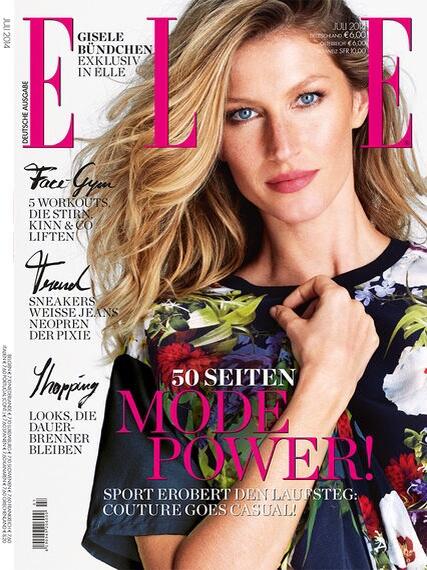 Gisele Bündchen brilha na capa da revista Elle Brasil - OFuxico