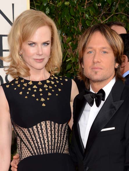 Nicole Kidman e Keith Urban no Tapete Vermelho do 70º Globo de Ouro