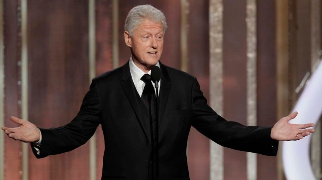 Bill Clinton na apresentação do 70º Globo de Ouro