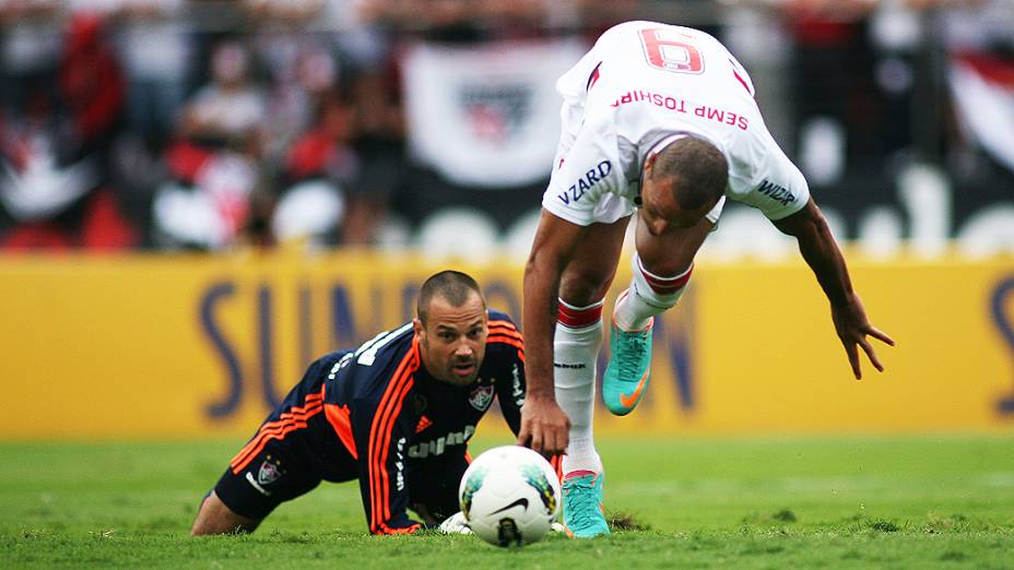 Partida entre São Paulo e Fluminense, no estádio do Morumbi