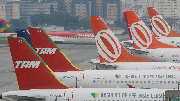 Aviões da Gol e da TAM em Congonhas