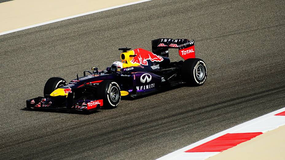 Sebastian Vettel durante a prova do GP de Bahrein na Fórmula 1