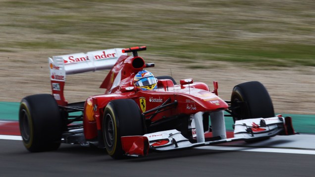 Fernando Alonso, da Ferrari, durante o GP da Alemanha