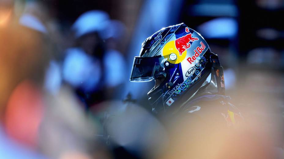 Após liderar todas as 58 voltas, Sebastian Vettel comemora a vitória no GP de F1 da Austrália