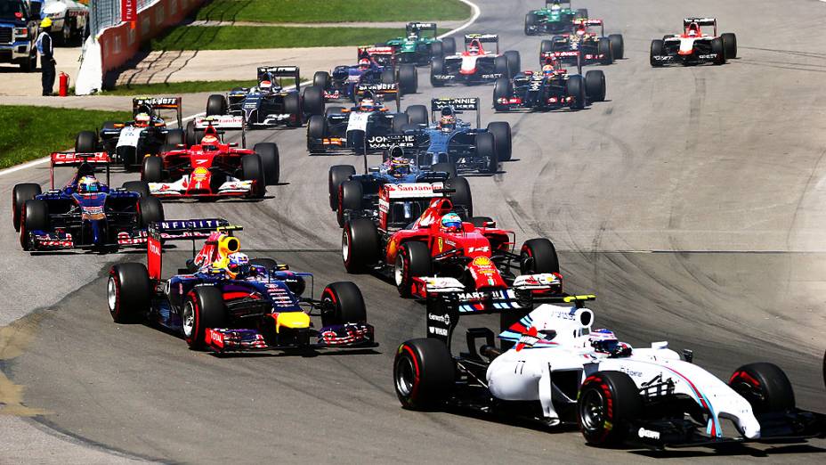 Largada do Grande Prêmio do Canadá de Fórmula 1, neste domingo (08)