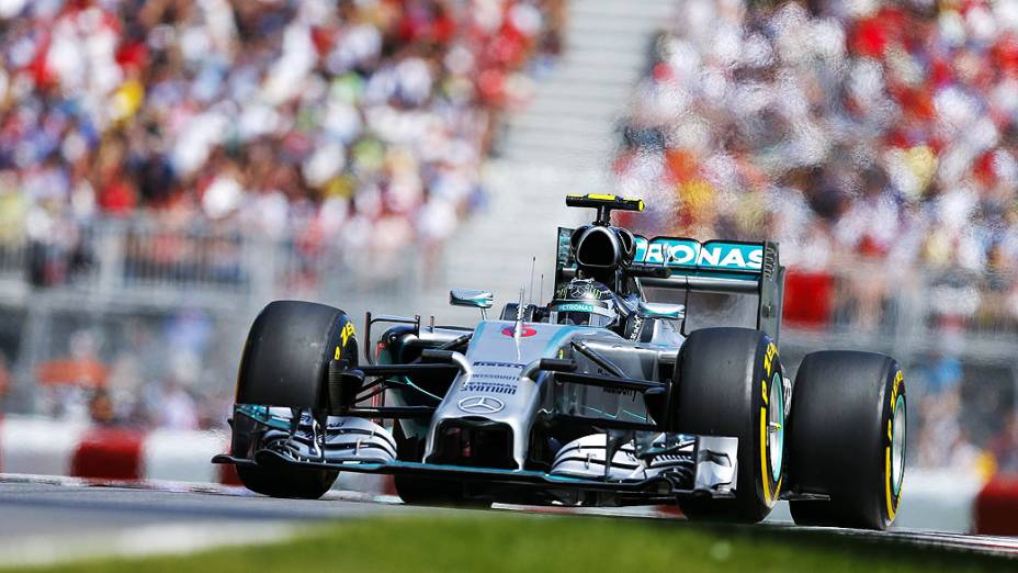 O piloto da Mercedes Nico Rosberg durante o Grande Prémio do Canadá, sétima prova do Mundial de Fórmula 1 de 2014