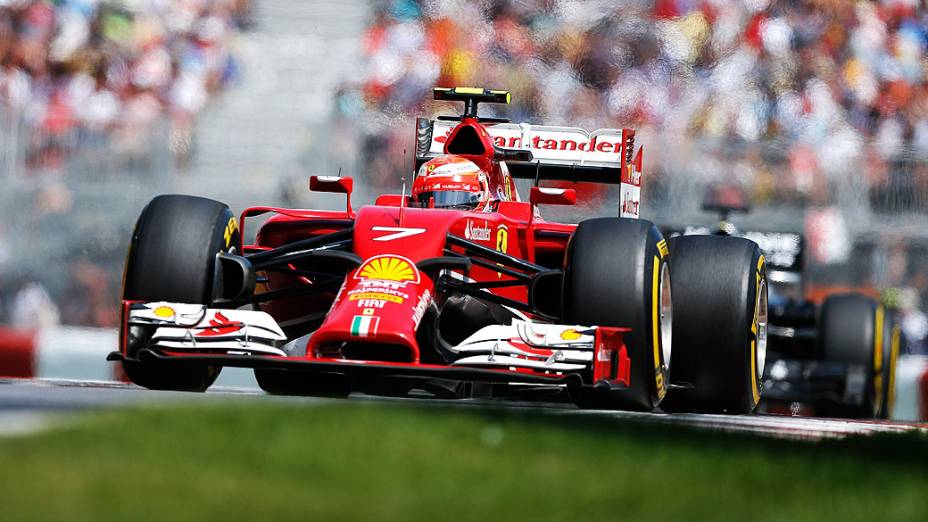 O piloto Kimi Raikkonen durante o Grande Prémio do Canadá, sétima prova do Mundial de Fórmula 1 de 2014