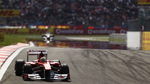 O espanhol Fernando Alonso, em terceiro lugar, durante o GP da Turquia