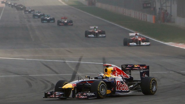  <br><br>   <br><br> Sebastian Vettel lidera o GP da Índia com tranquilidade