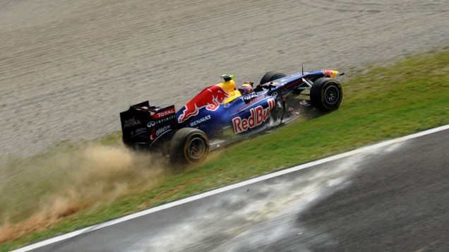 O australiano Mark Webber, da Red Bull Racing, sai da pista durante o GP da Itália